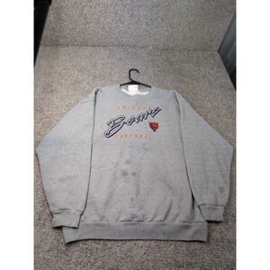 Vintage Logo Athletic Chicago Bears Sweatshirt Gray Embroidered NFL 90s XL